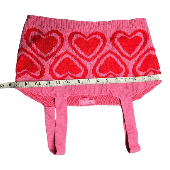 Sugar Thrillz Knit Heart Pink Skirt Set Size: M/L - Picture 7 of 9